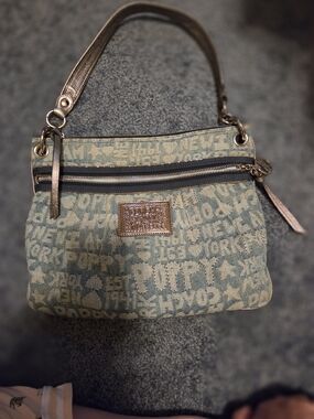 Coach Poppy Denim Shoulder Bag